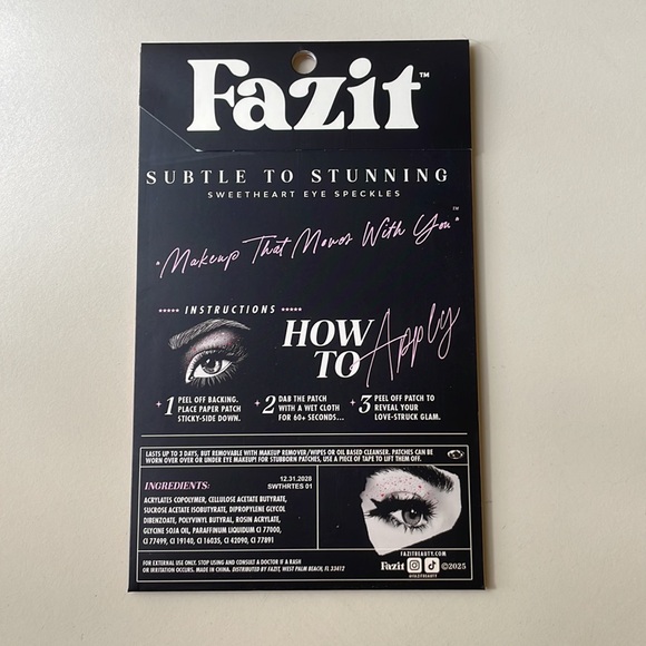 Fazit Sweetheart Eye Speckles - Temporary Tattoo for Eye Makeup - Picture 2 of 5